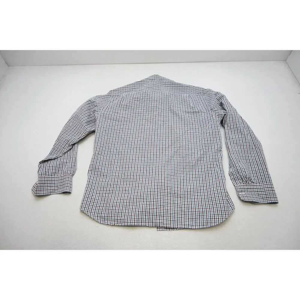 J Crew Dress Shirt Long Sleeve Casual Plaid Button Up Mens Sz‎ Large